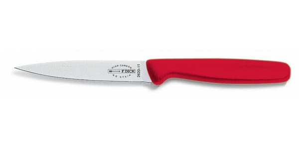 Kuchyňský nůž, červený v délce 11 cm