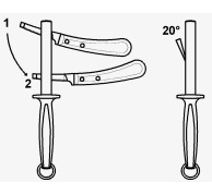 Masivní diamantová ocílka na kopytní nože