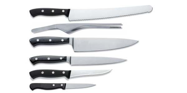 Kuchařský magnetický kufr s kovaným a lisovaným příslušenstvím