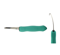 Kopytní nůž EXPERT GRIP 2K pravý, dlouhé úzké ostří tyrkysový