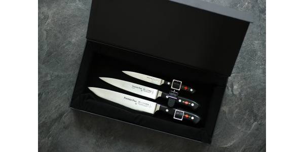 Dárková 3 dílná sada nožů v mysliveckém stylu