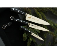 Dárková 3 dílná sada nožů v mysliveckém stylu