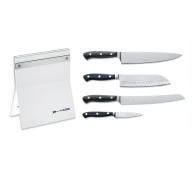 Bílý magnetický stojan s kovanými noži ze série Premier Plus