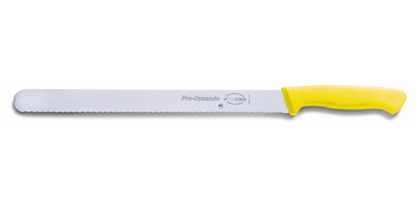 Nářezový nůž s vlnitým výbrusem-žlutý