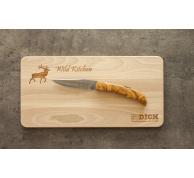 Kapesní zavírací nůž s rukojetí z olivového dřeva v délce 9 cm