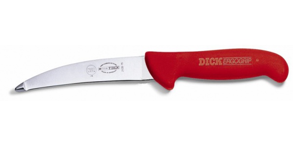 Nůž na vnitřnosti, červený v délce 15 cm