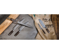Okrajovací nůž DarkNitro kovaný v délce 12 cm