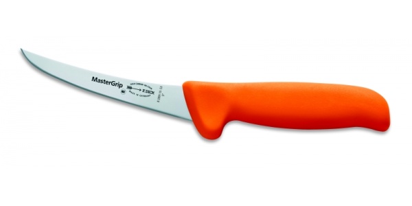 Speciální vykosťovací nůž se zahnutou čepelí,  neohebný v délce 13 cm, oranžový
