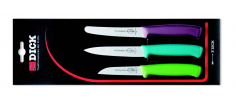 Třídílná sada kuchyňských nožů barevná ProDynamic