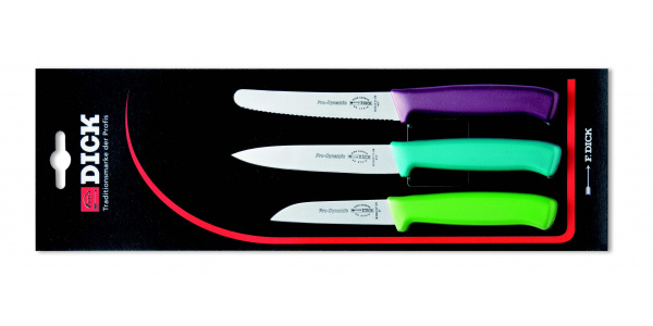 Třídílná sada kuchyňských nožů barevná ProDynamic