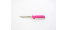 Vykosťovací nůž se širokou čepelí 15 cm - růžový