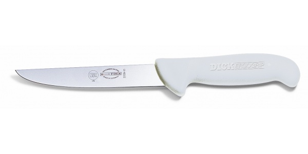 Vykosťovací nůž se širokou čepelí, bílý v délce 15 cm