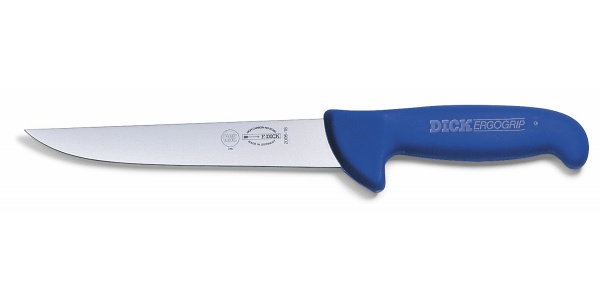 Vykrvovací nůž, modrý, v délce 18 cm