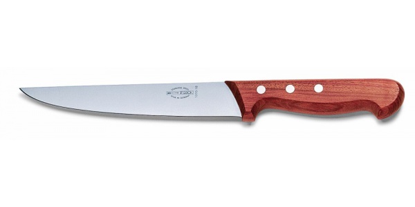 Vykrvovací nůž se dřevěnou rukojetí v délce 18 cm