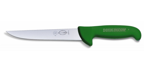 Vykrvovací nůž, zelený v délce 18 cm