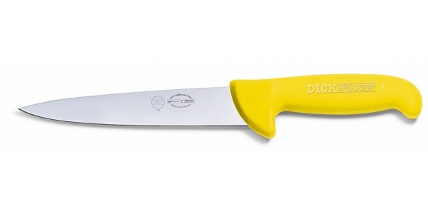 Vykrvovací nůž, žlutý v délce 15 cm